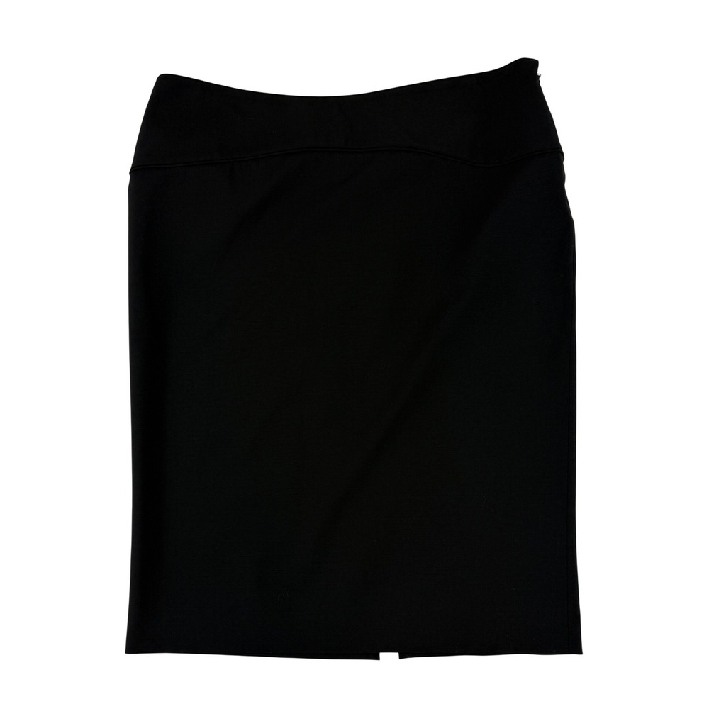 Gucci Pencil Skirt Women 42 Size 6 Black Lana Wool Blend Side Zip Made in Italy